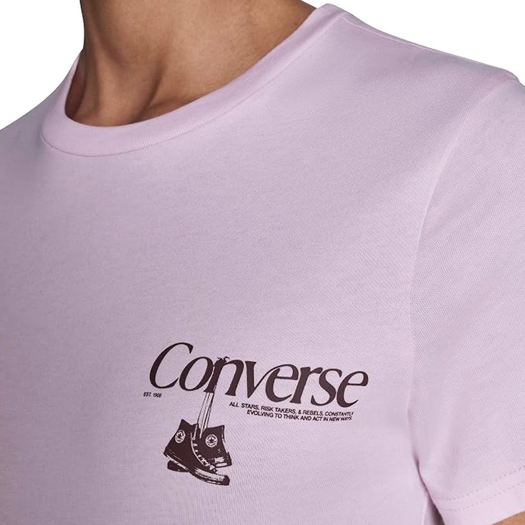 Converse Tweekleurig T-shirt met logo – Roze
