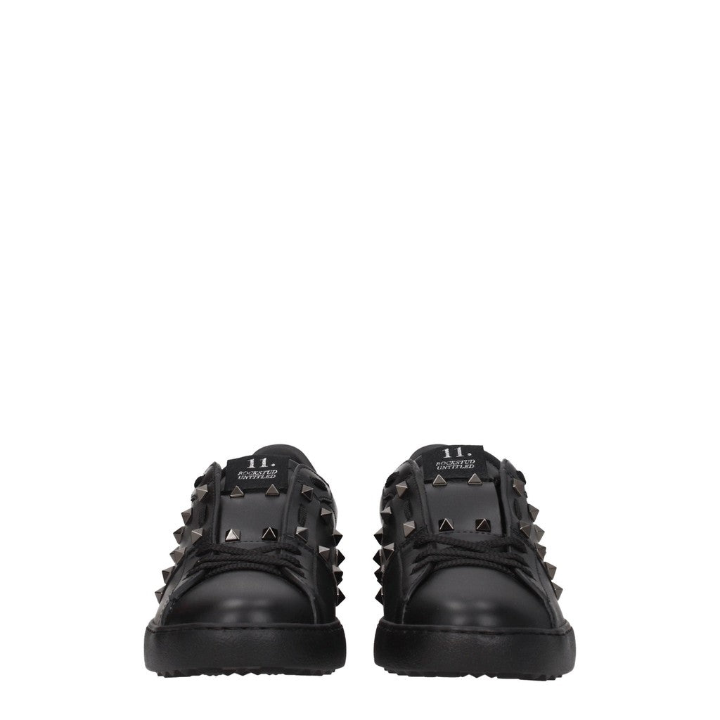 Valentino Garavani Rockstud Leren sneakers – Zwart
