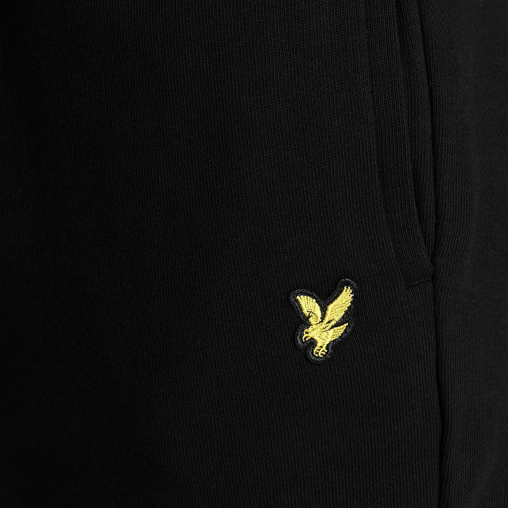 Lyle & Scott Kids Sportshort met trekkoord en logo – Zwart