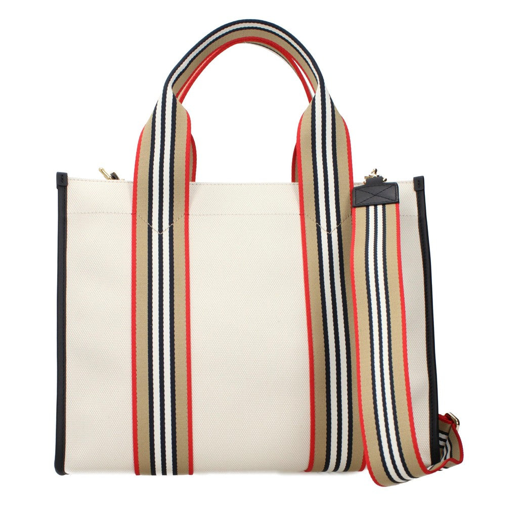 Burberry Handtas van stof en leer – Beige