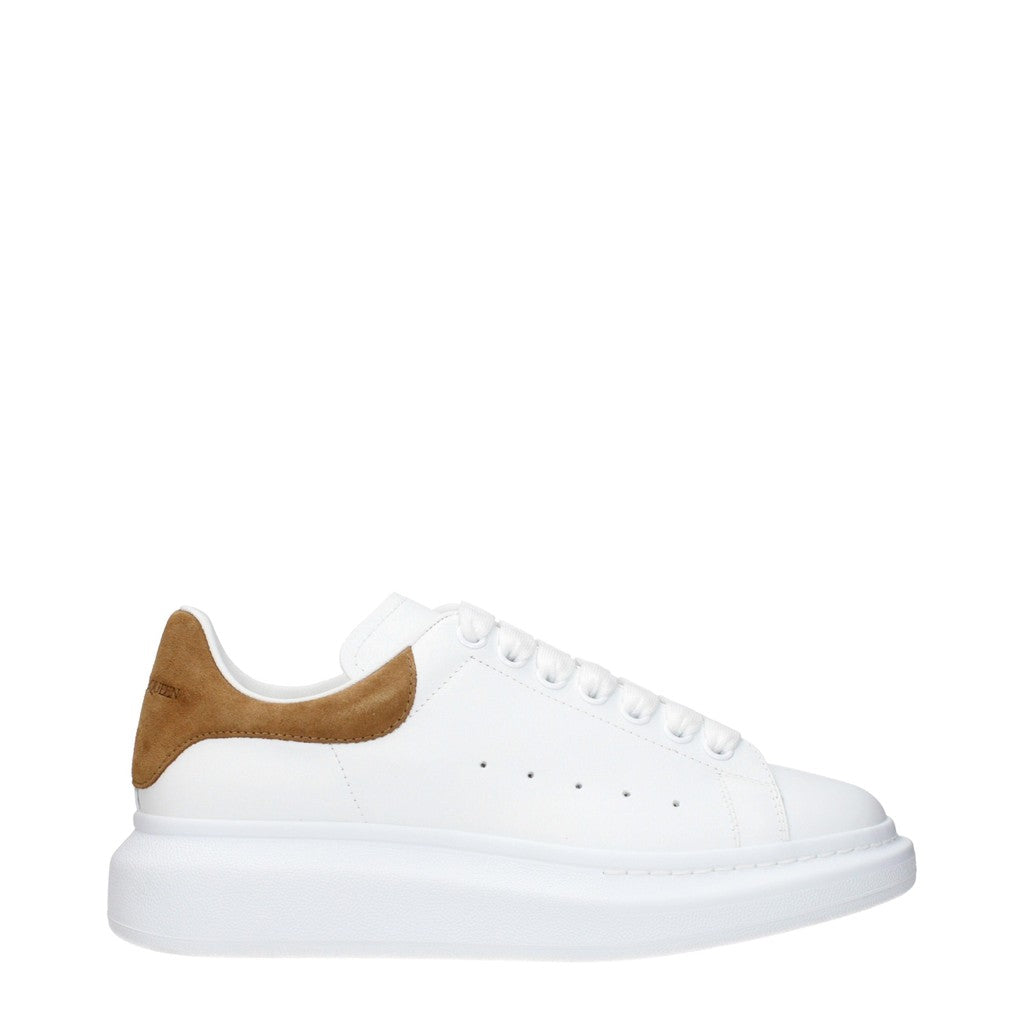 Alexander McQueen Oversized Sneakers van leer en suède met veters – Wit / Bruin