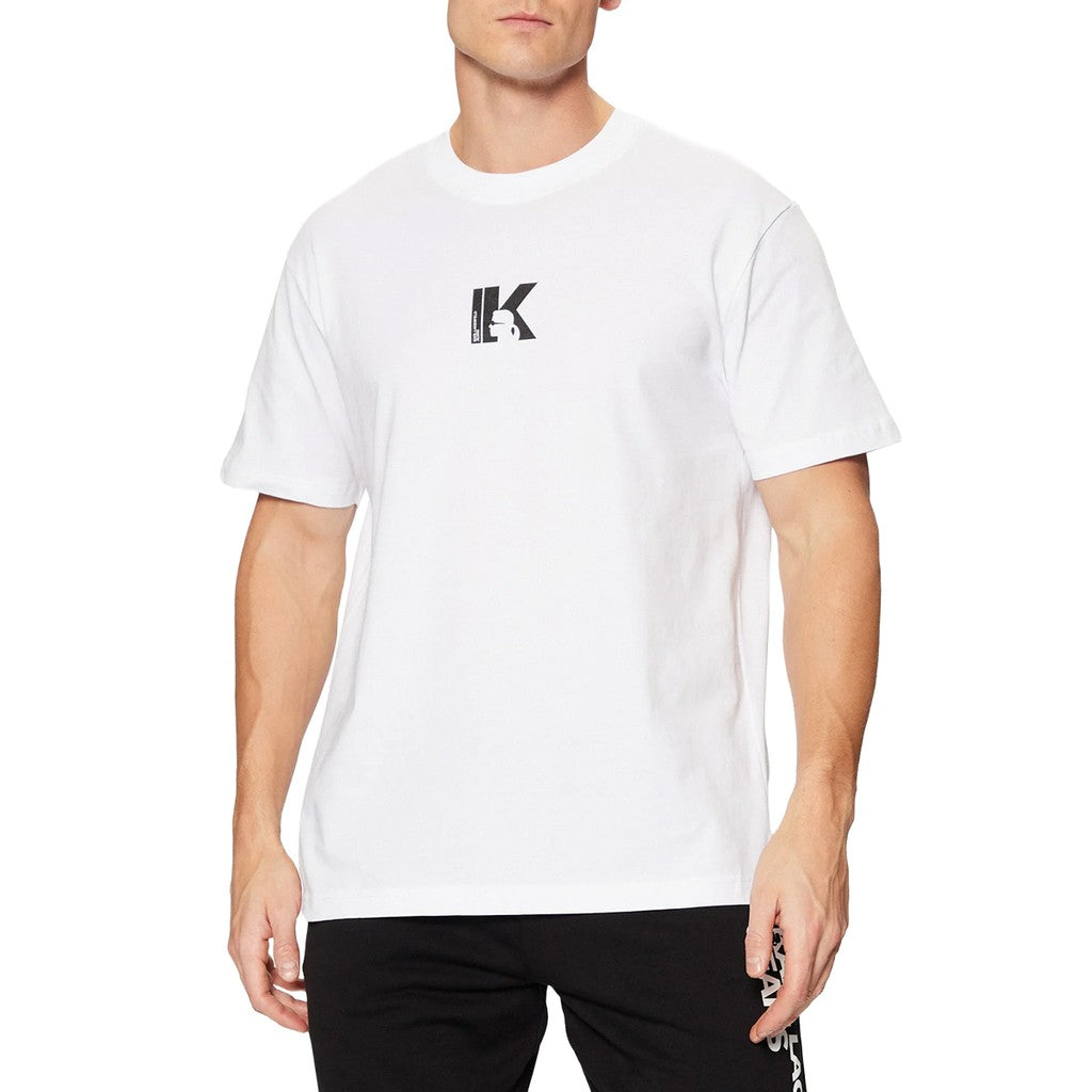 Karl Lagerfeld Regular fit T-shirt met K-logo – Wit