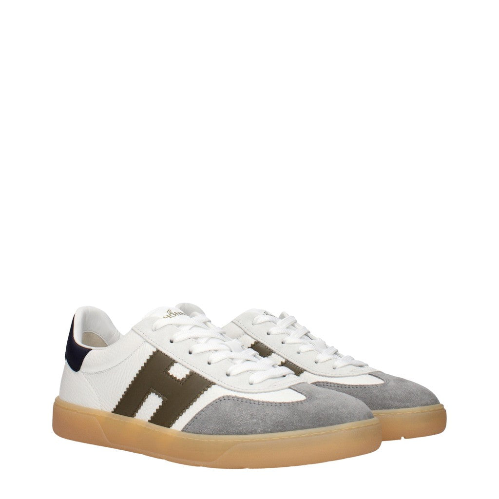 Hogan Cool Sneakers van leer en suède – Wit / Grijs