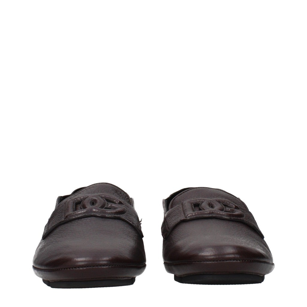 Dolce & Gabbana Loafers met rubberen zool – Bruin