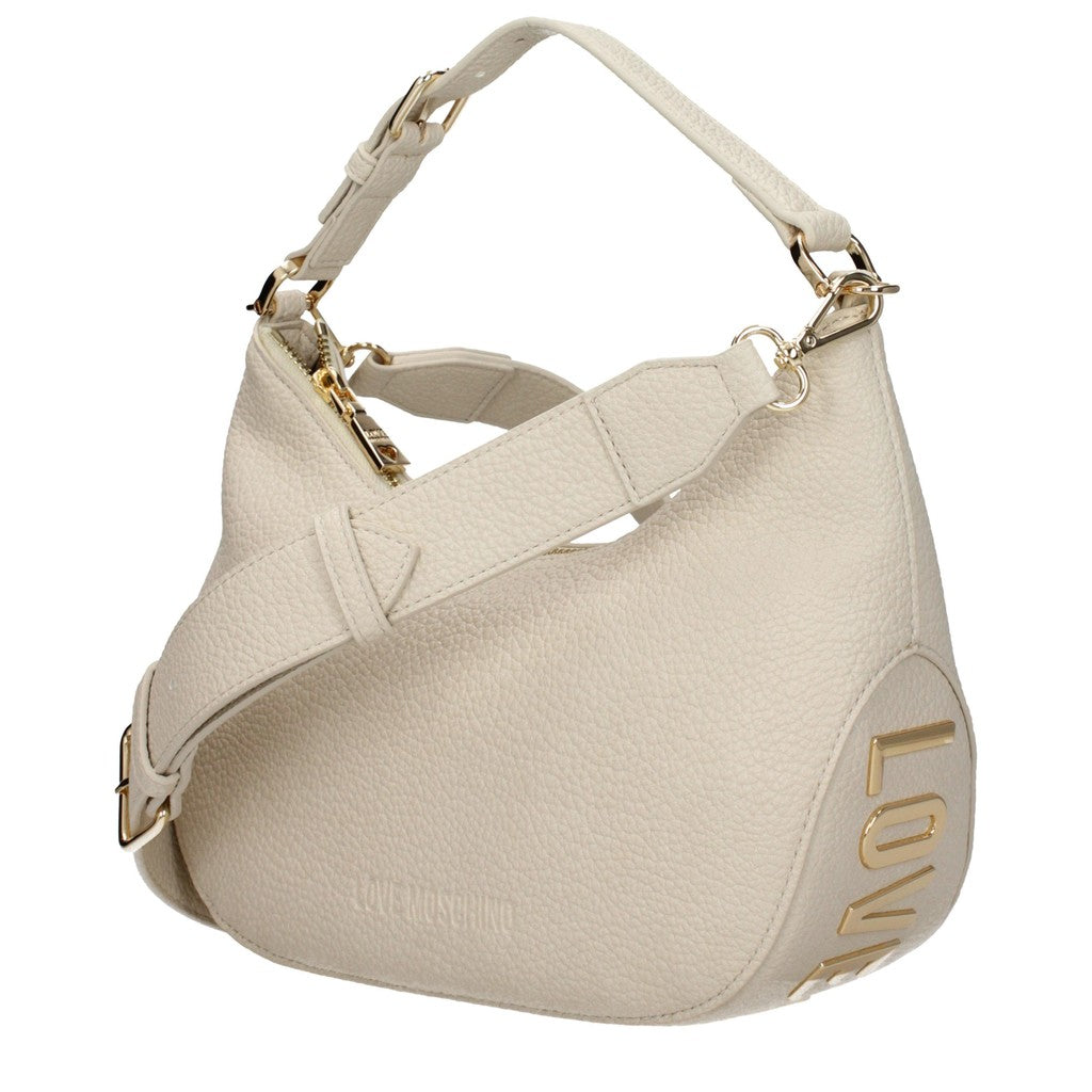 Love Moschino Schoudertas met zilverkleurige details – Ivoor