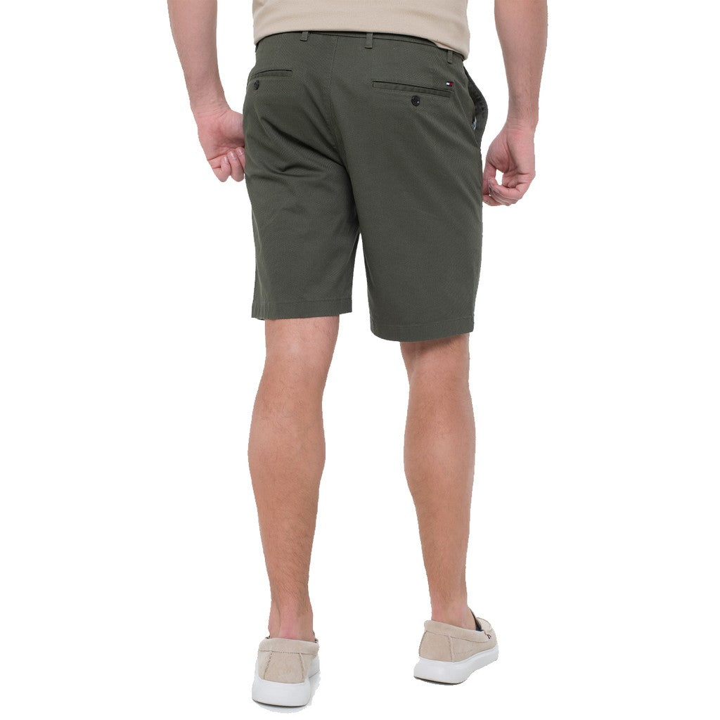 Tommy Hilfiger Relaxed fit bermuda short met ritssluiting – Legergroen