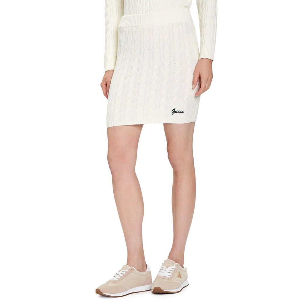 Guess Effen rok met logo – Wit