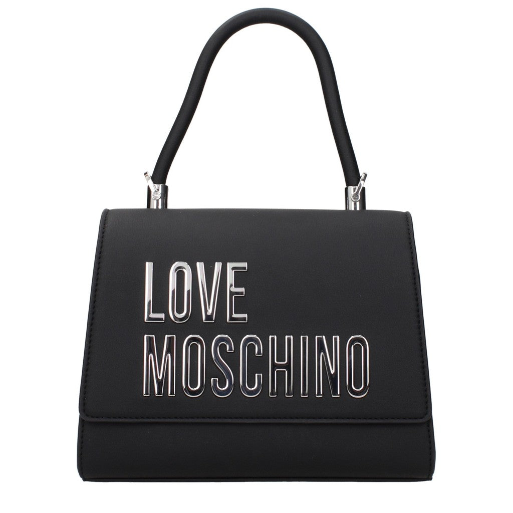 Love Moschino Compacte handtas met schouderband – Zwart / Zilver