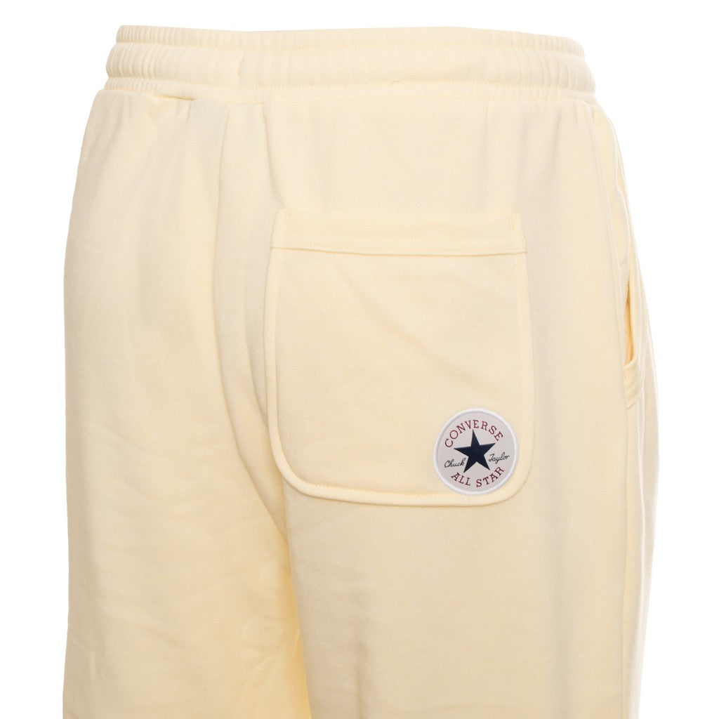 Converse Joggingbroek met trekkoord en bedrukt logo – Lichtgeel