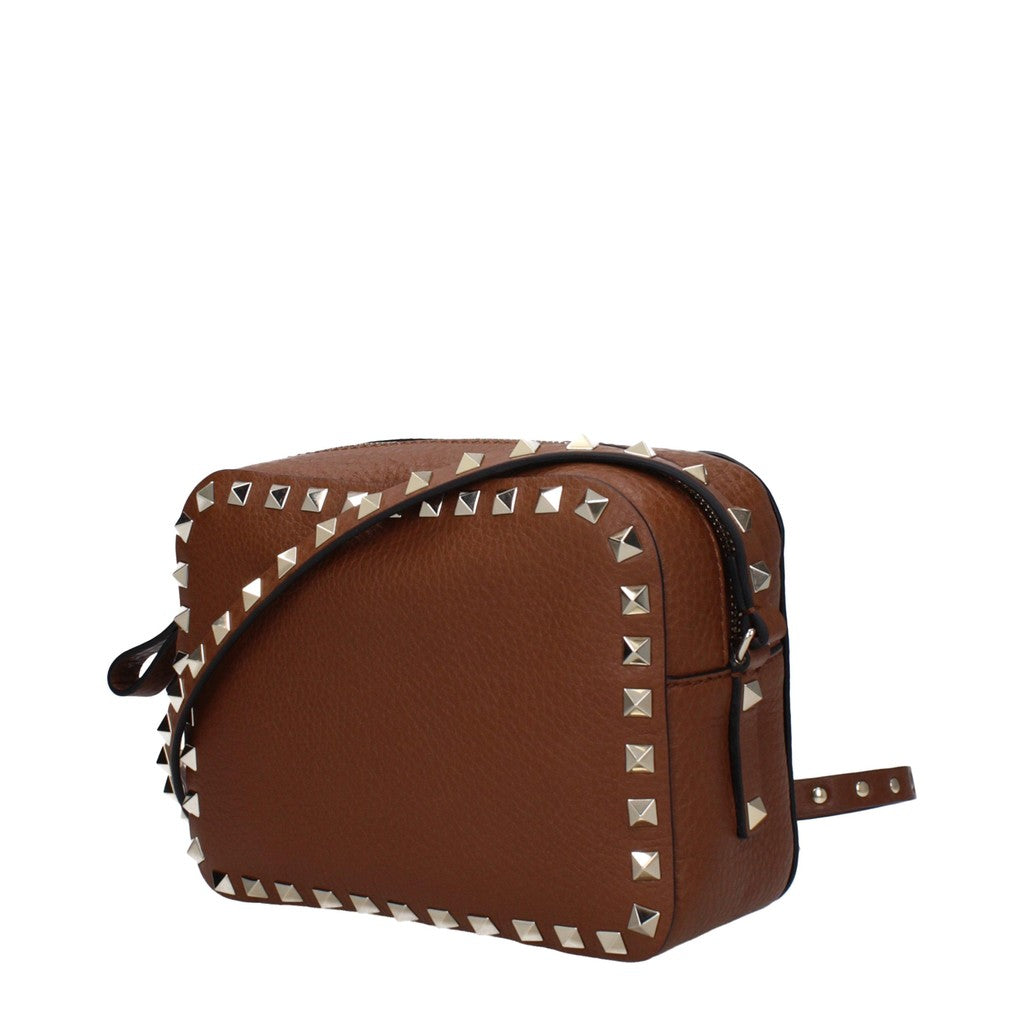 Valentino Garavani Kleine leren crossbodytas – Bruin