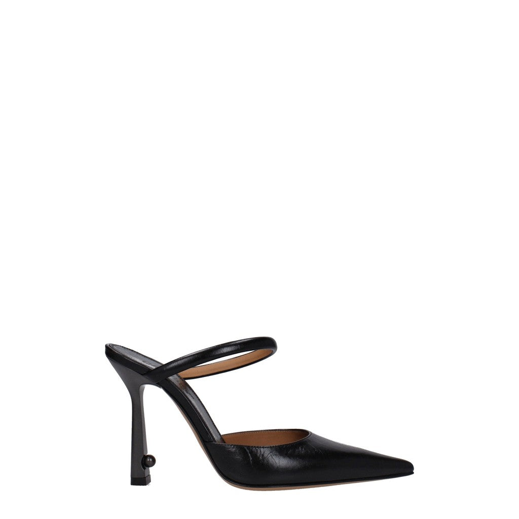 Off-White Leren muiltjes – Zwart