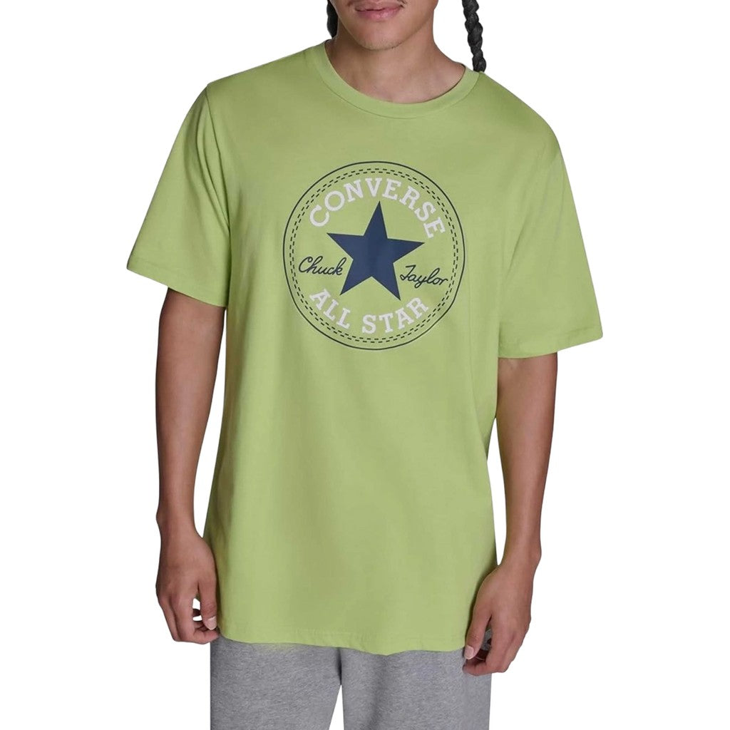 Converse T-shirt met ronde hals en bedrukt logo – Groen