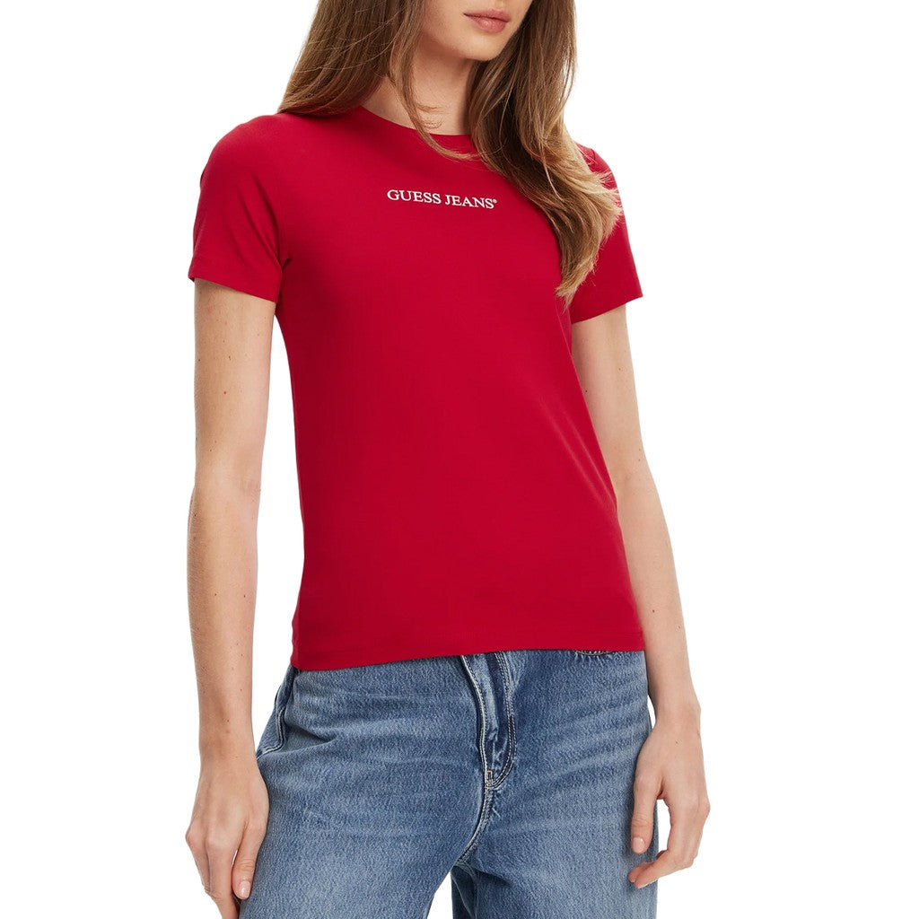 Guess Effen T-shirt met logo – Rood