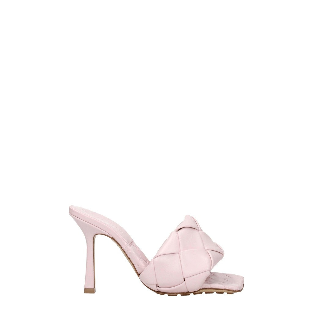 Bottega Veneta Leren sandalen met hak en leren zool – Roze