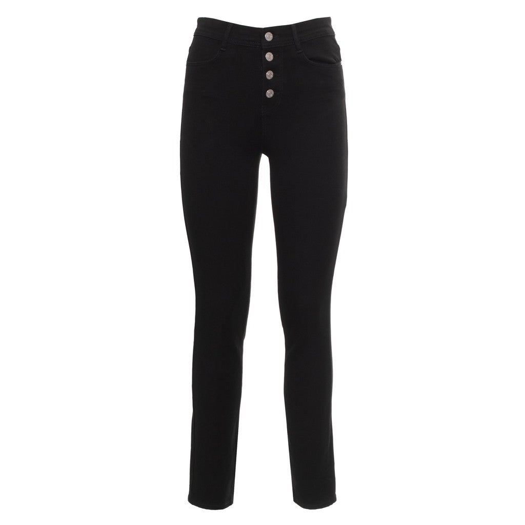 Guess Broek met vier zakken en logo – Zwart