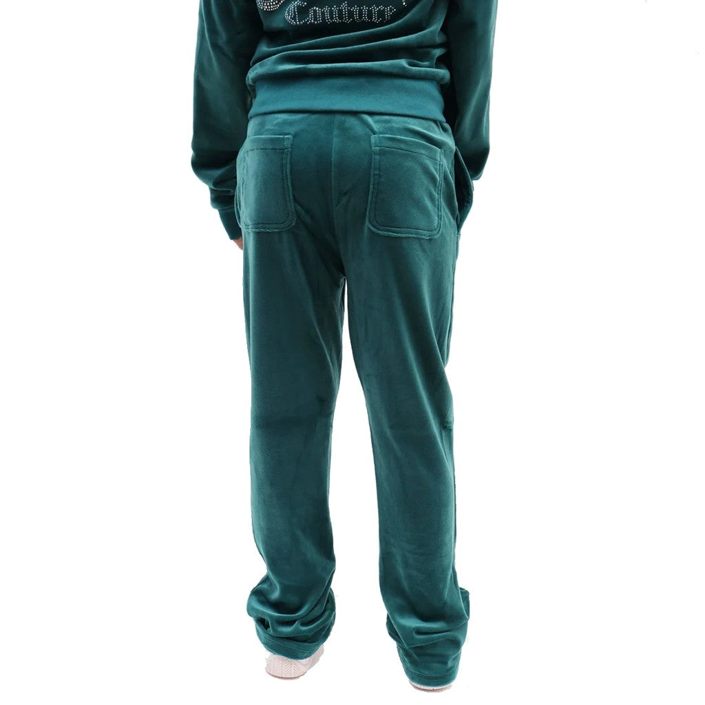 Juicy Couture Kids Chenille bootcut broek – Petrol
