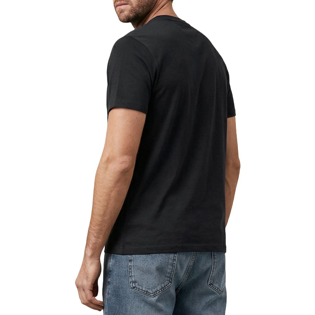 Tommy Jeans Slim Fit T-shirt met ronde hals en bedrukt logo – Zwart
