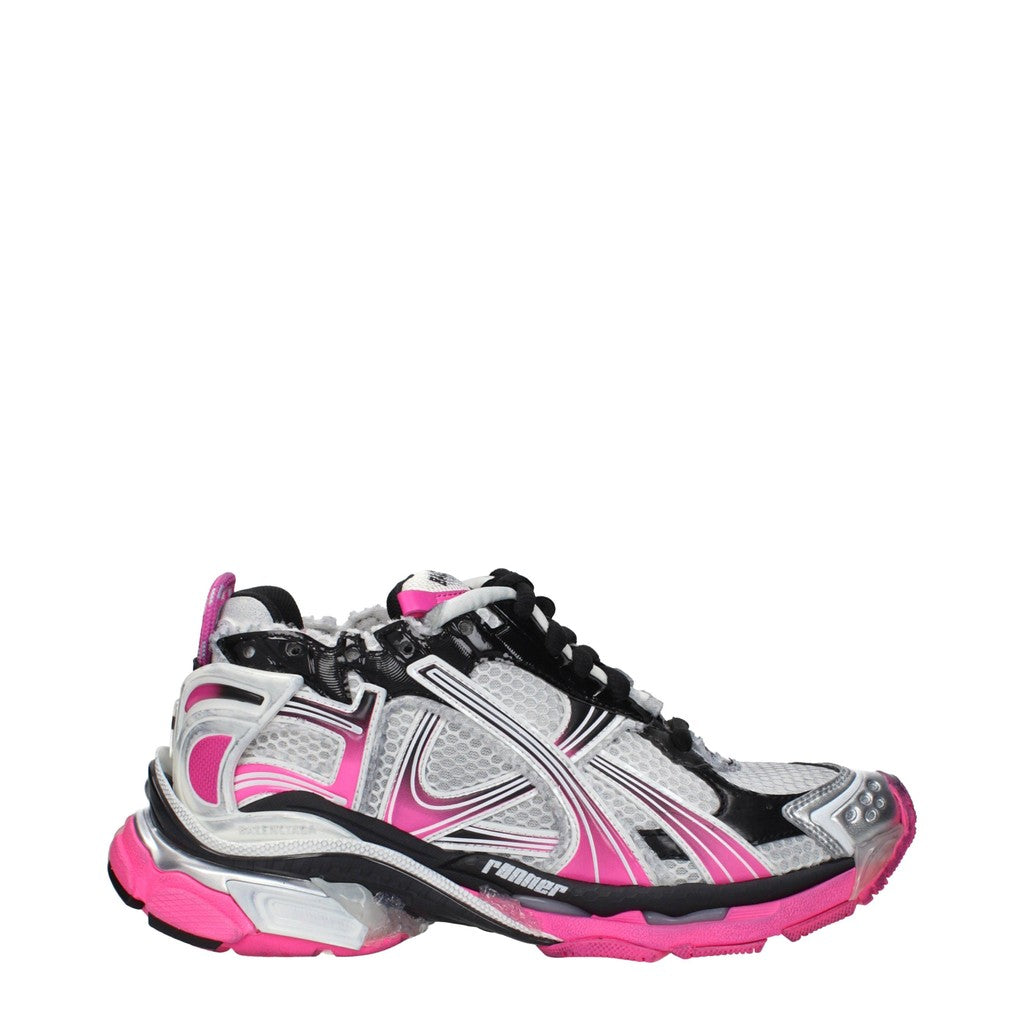Balenciaga Runner Sneakers met veters en rubberen zool – Grijs / Roze
