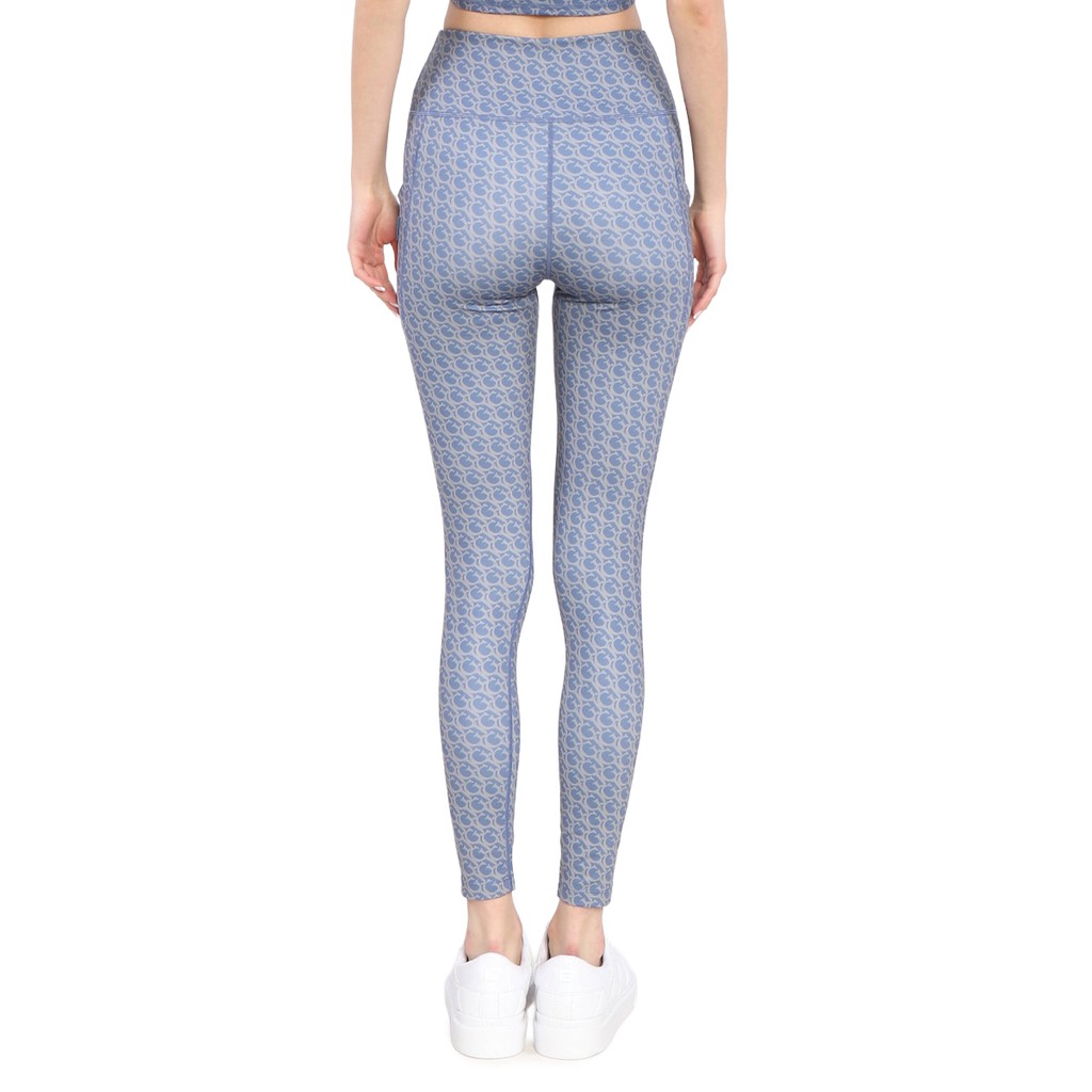 Guess Tweekleurige legging met bedrukt logo – Lichtblauw