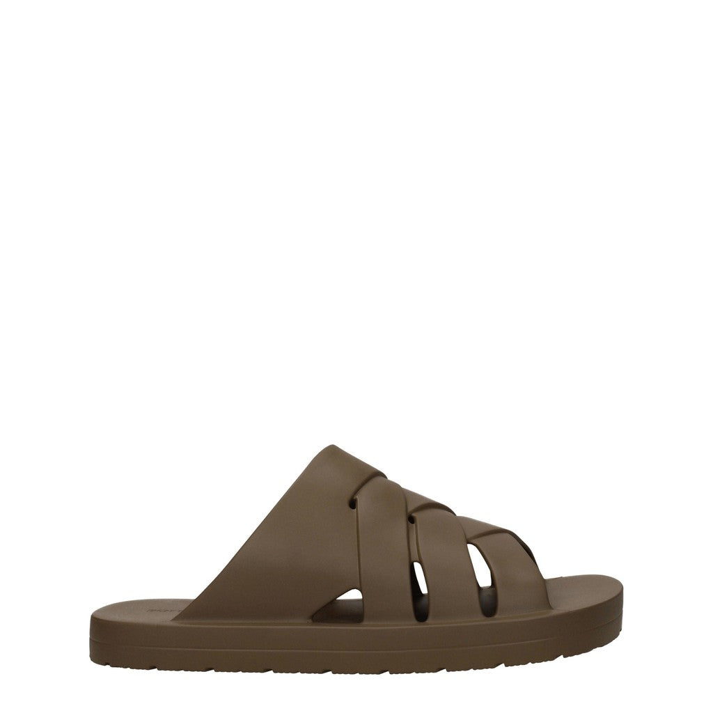 Bottega Veneta Rubberen herensandalen met open neus – Groen