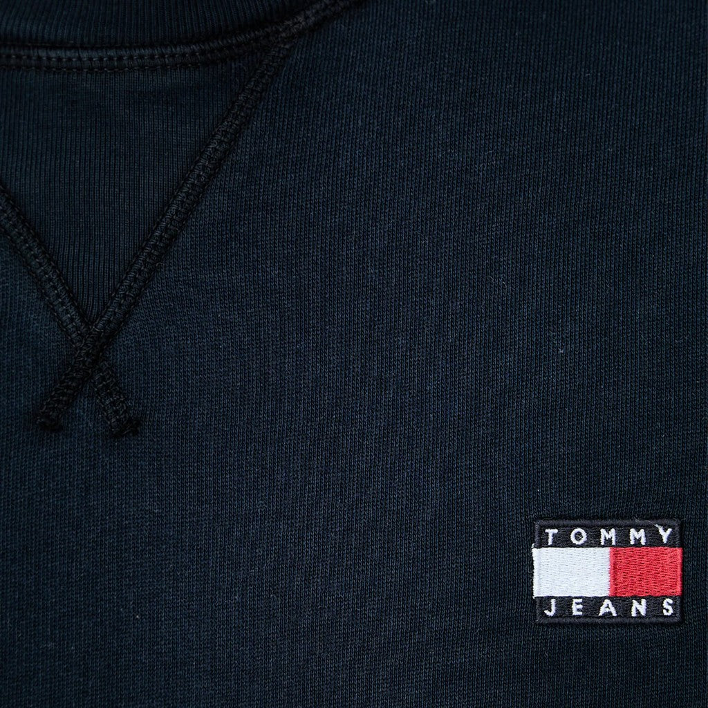 Tommy Jeans Regular Fit Sweater met fleece binnenkant – Donkerblauw