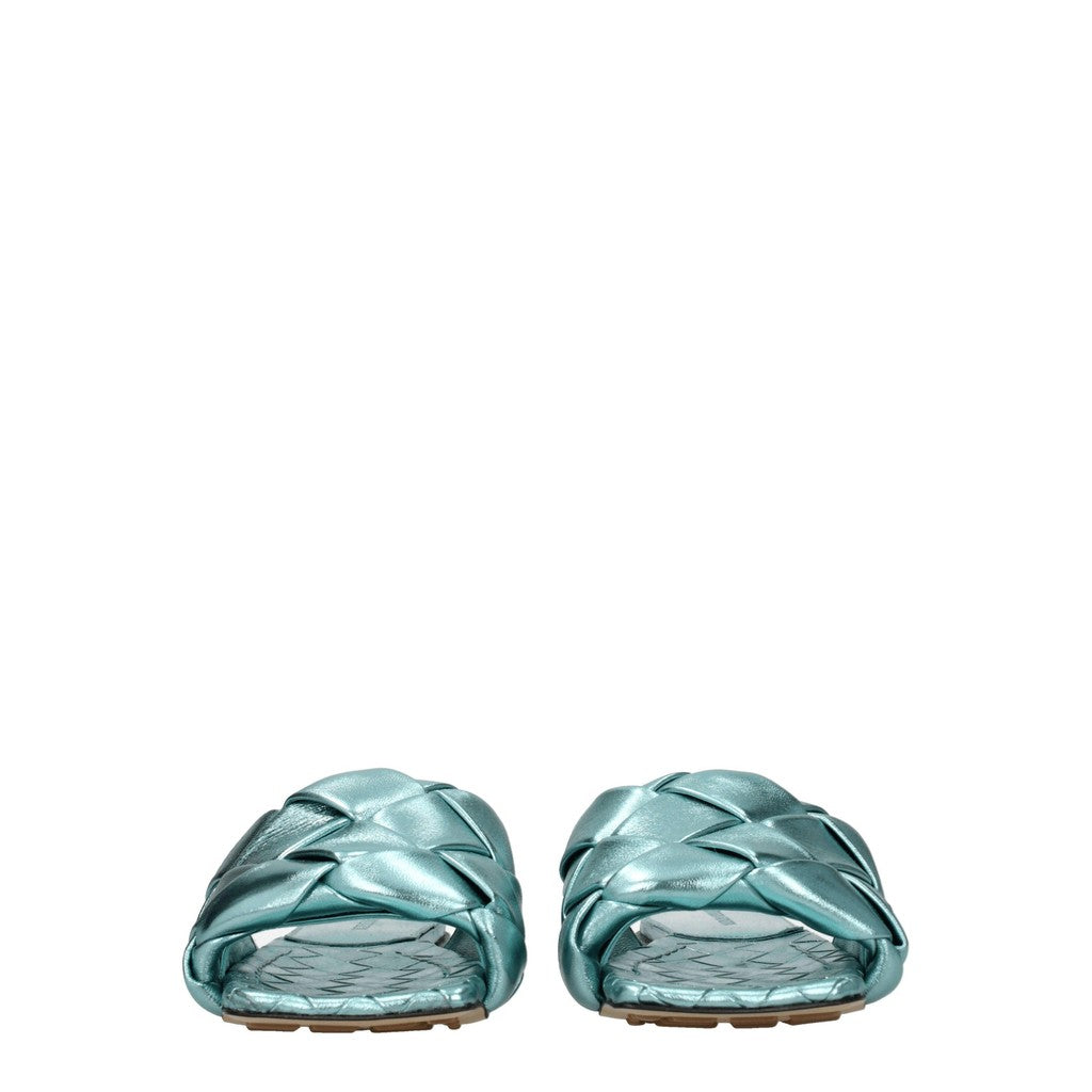 Bottega Veneta Leren sandalen met open neus – Lichtblauw