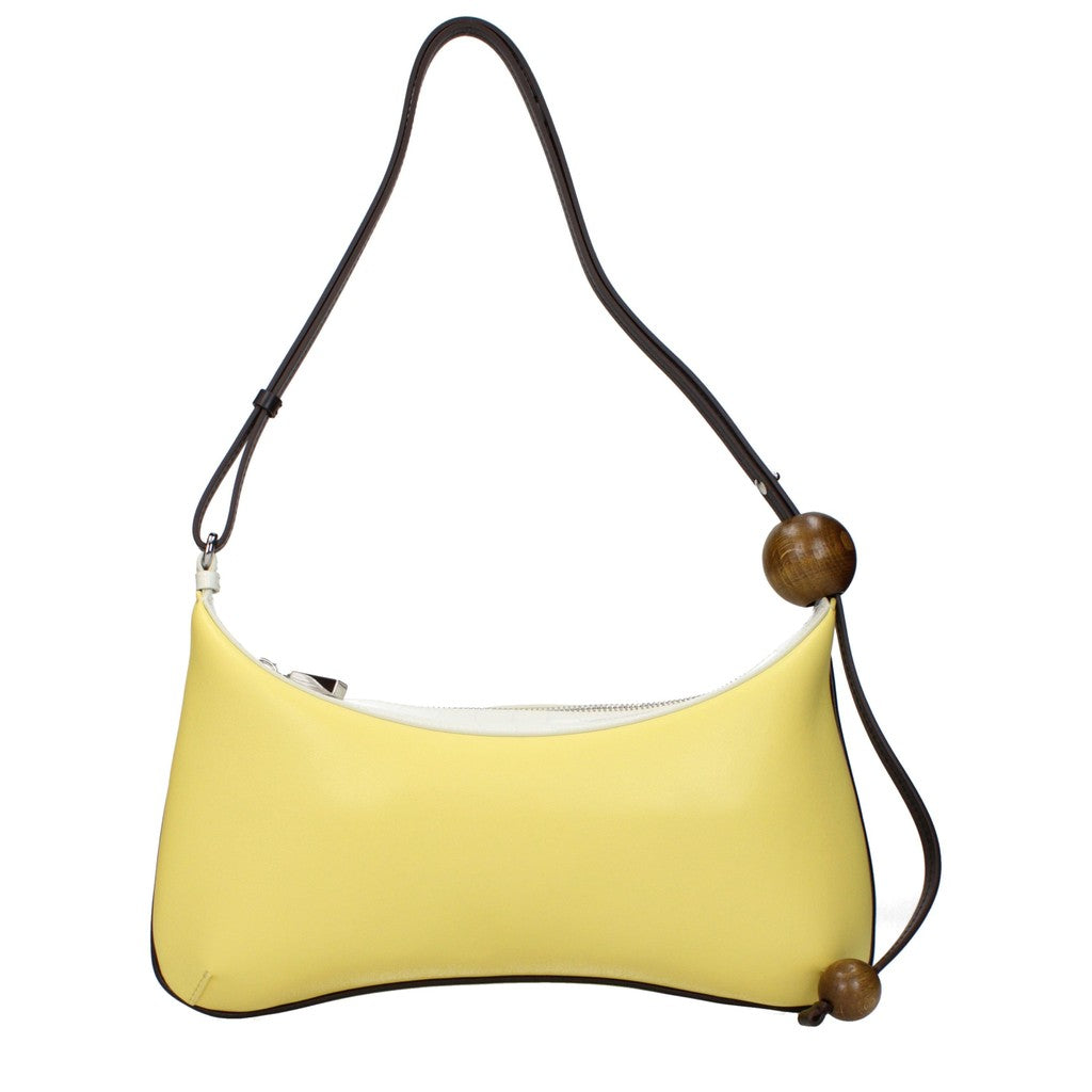 Jacquemus Large Bisou Perle Schoudertas – Geel