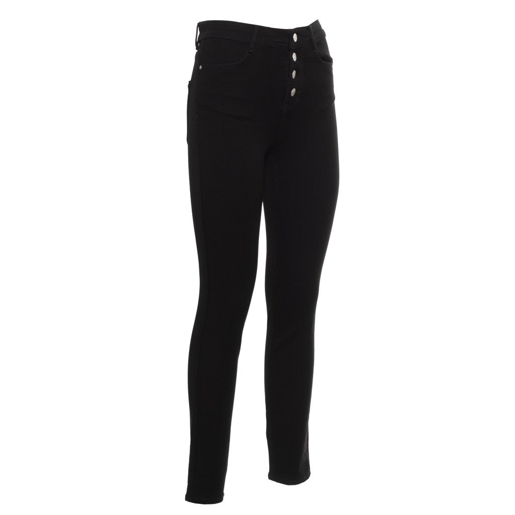 Guess Broek met vier zakken en logo – Zwart