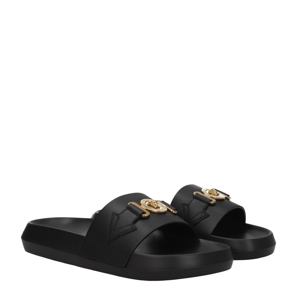 Versace Medusa Biggie Slippers – Zwart