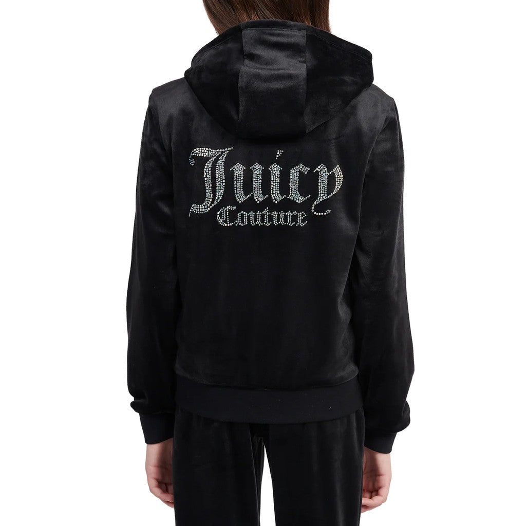 Juicy Couture Kids Hoodie met rits – Zwart