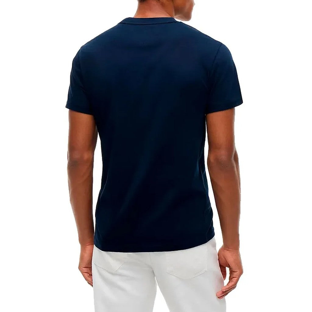 Tommy Jeans Slim Fit T-shirt met ronde hals en bedrukt logo – Donkerblauw