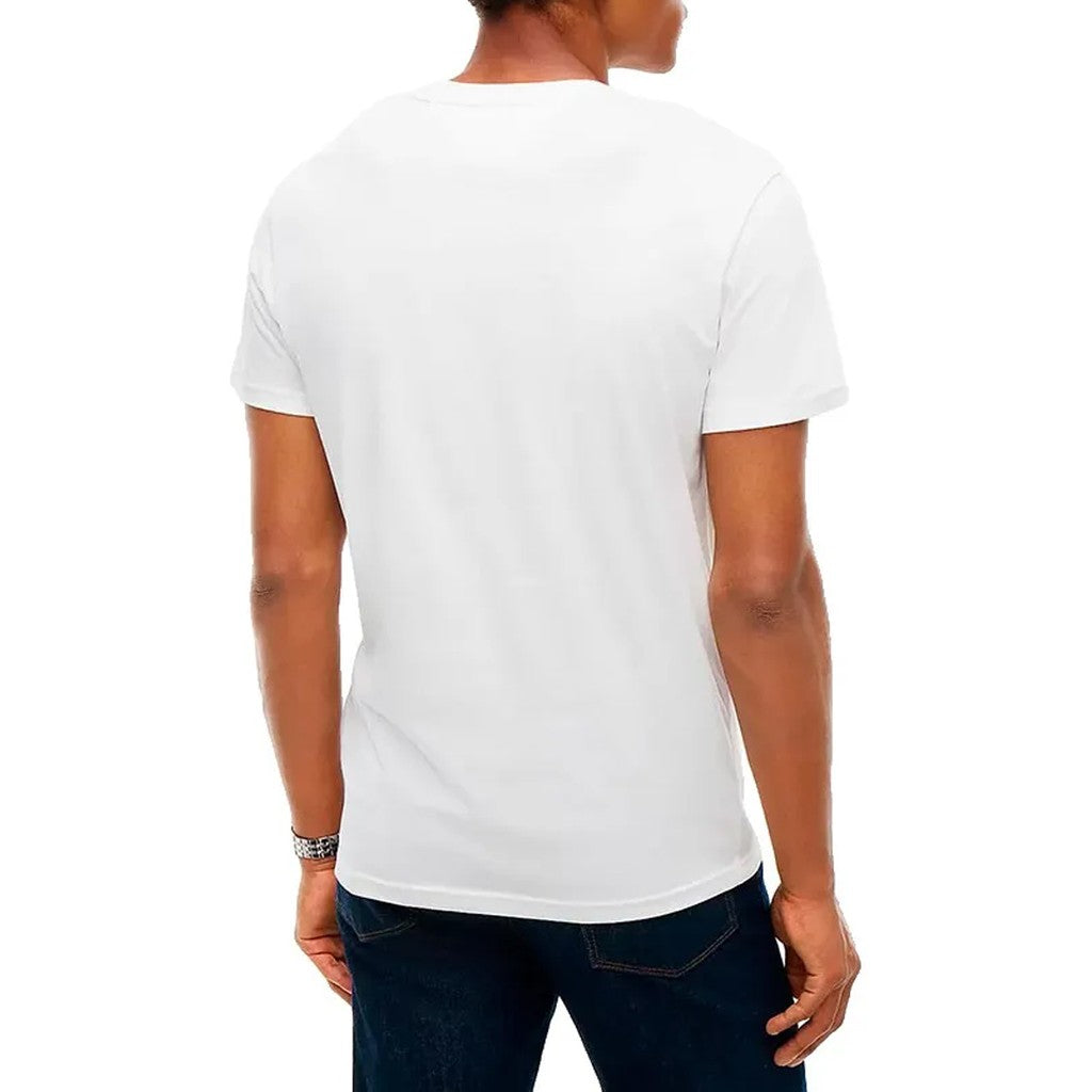 Tommy Jeans Slim Fit T-shirt met ronde hals en bedrukt logo – Ecru