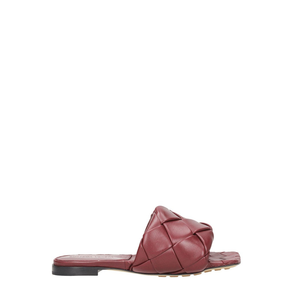 Bottega Veneta Leren sandalen met open neus – Rood