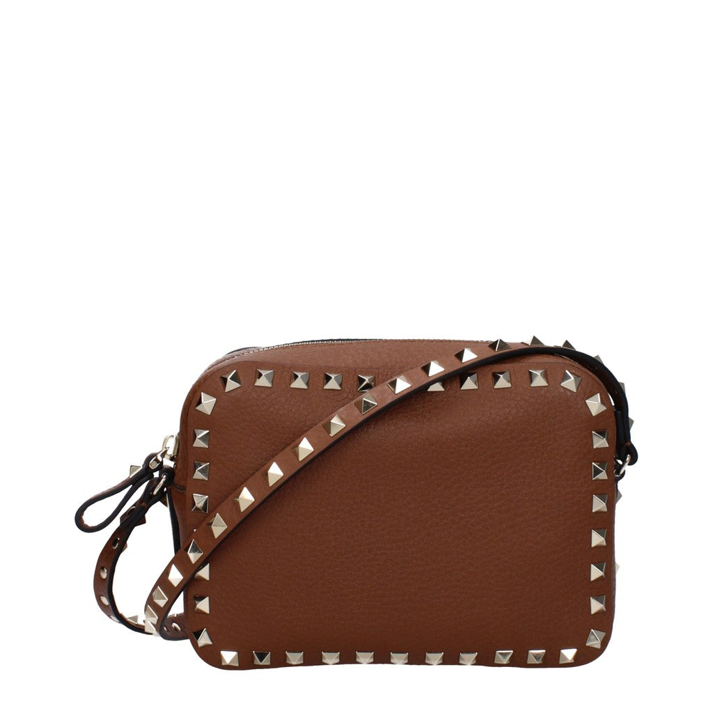 Valentino Garavani Kleine leren crossbodytas – Bruin