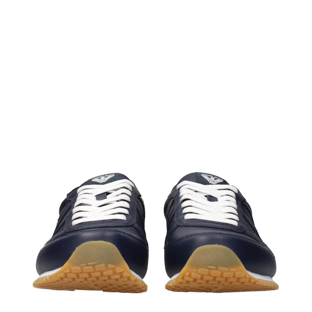 Armani Leren sneakers – Blauw