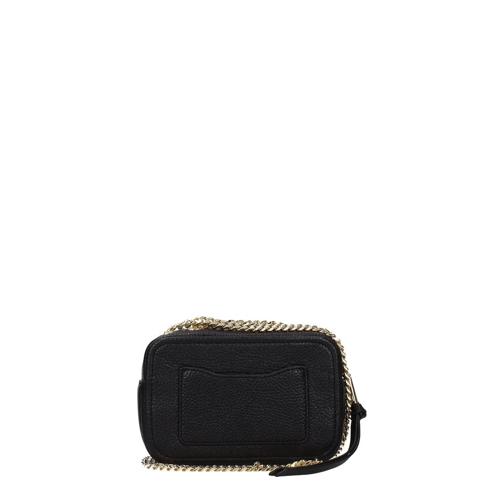 Marc Jacobs Kleine leren crossbodytas met goudkleurige details – Zwart