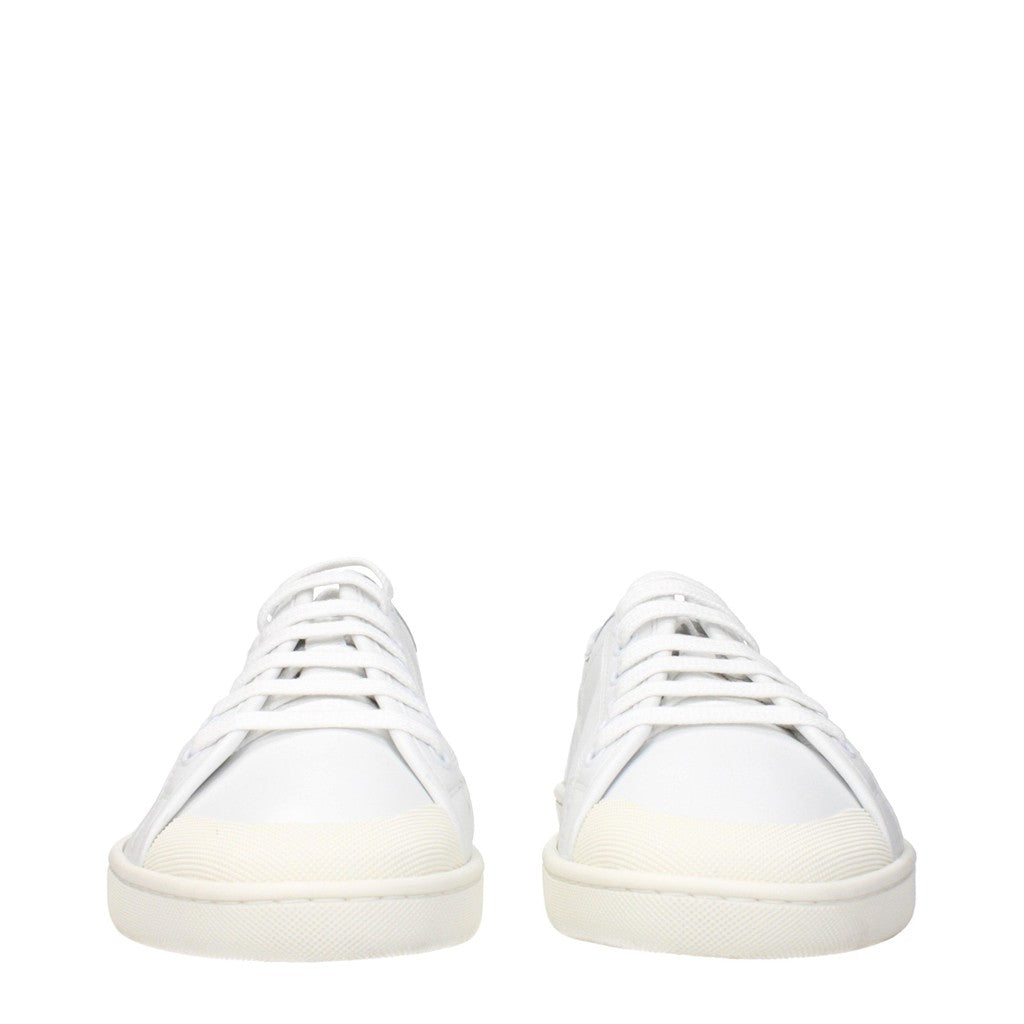 Saint Laurent Greenwich Sneakers met goudkleurige details – Wit