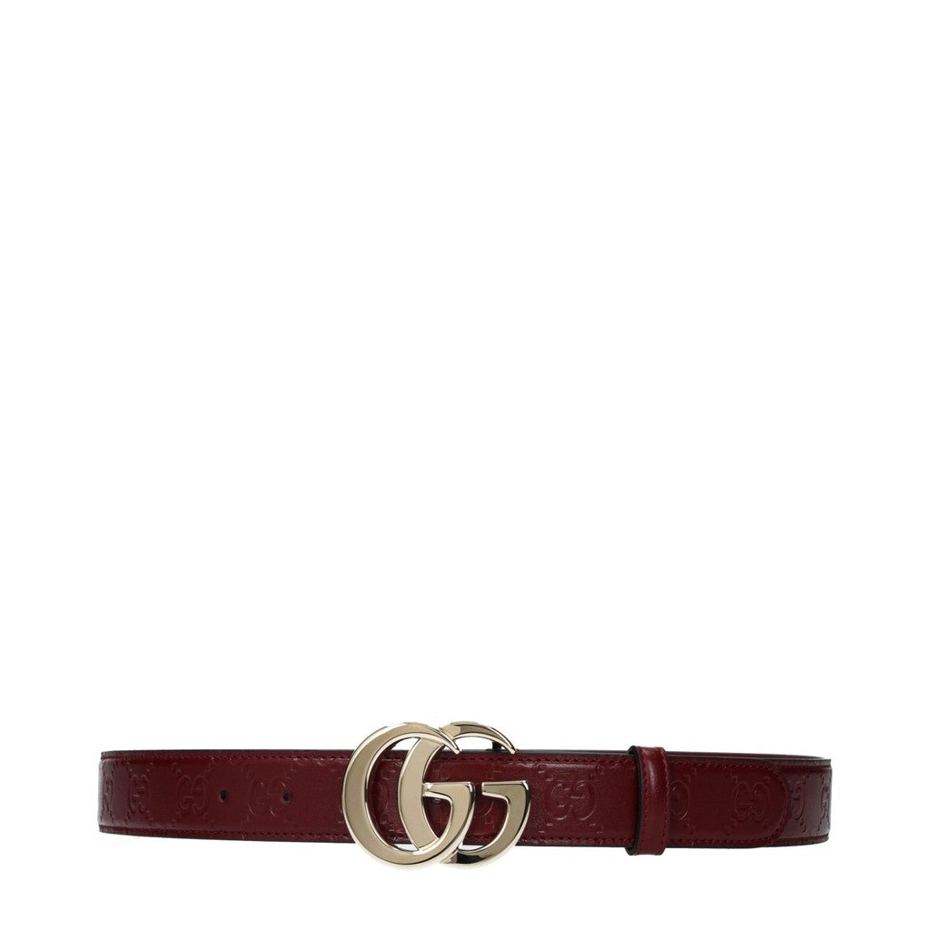 Gucci Riem met knoopsluiting en goudkleurige details – Bordeaux