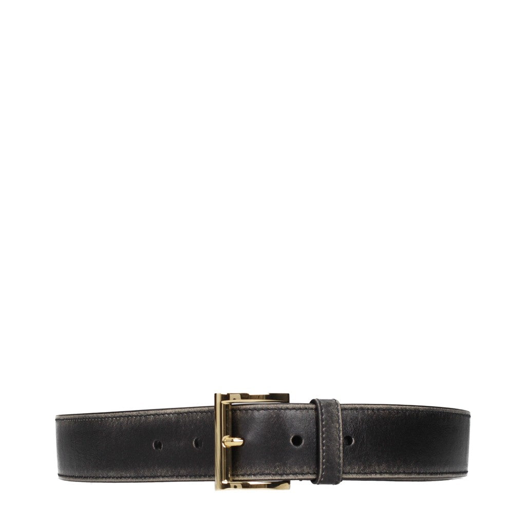 Prada Riem met gespsluiting en goudkleurige details – Zwart