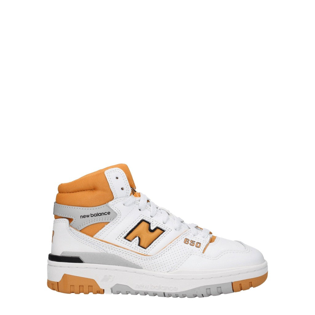 New Balance 650 Sneakers van leer en stof – Wit / Bruin