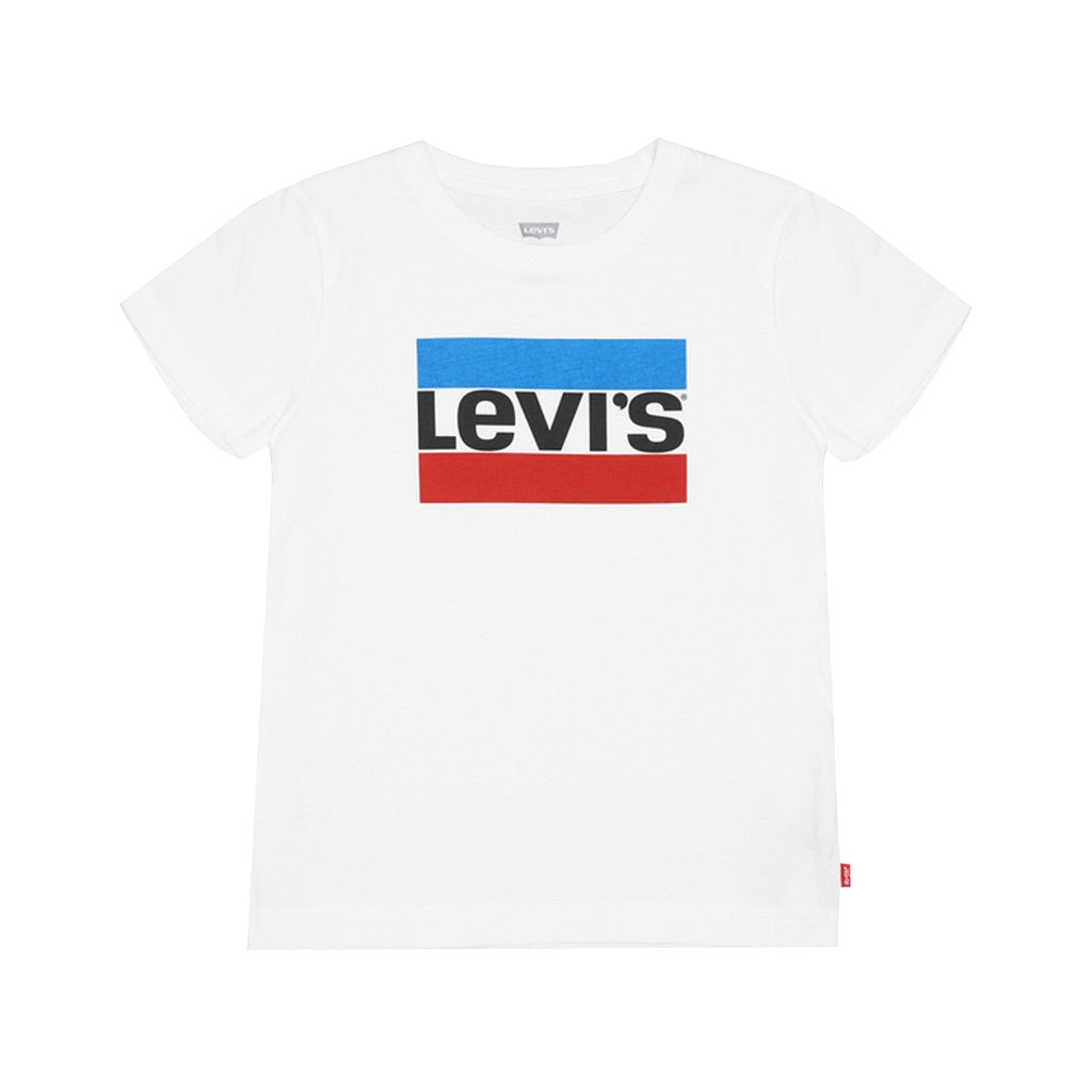 Levi's Kids T-shirt met meerkleurig bedrukt logo – Wit