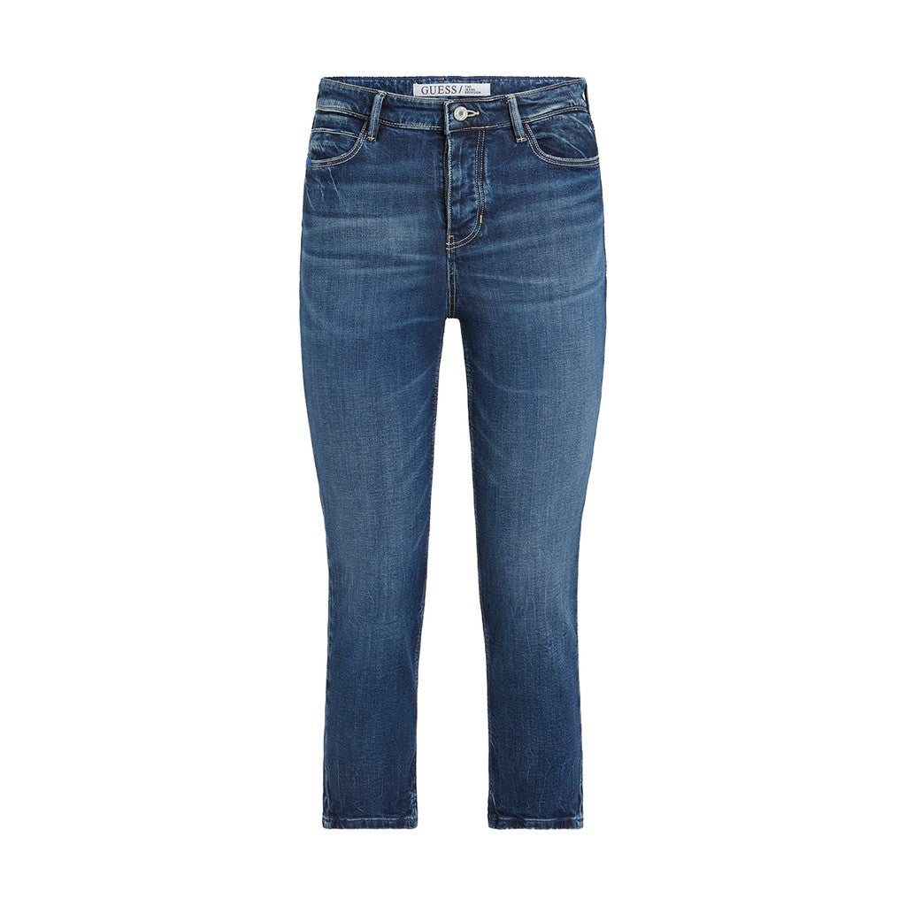 Guess Jeans in capri-lengte met knoopsluiting – Blauw
