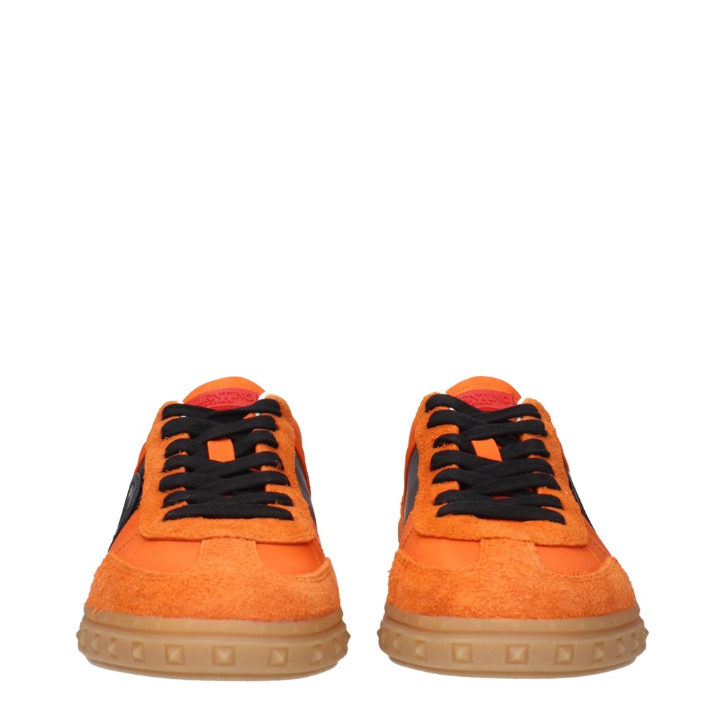 Valentino Garavani Upvillage Sneakers van stof, suède en leer – Oranje