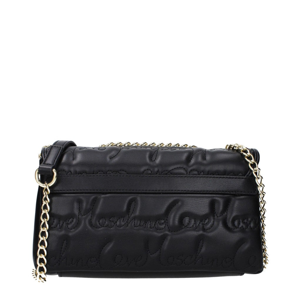 Love Moschino Schoudertas met drie vakken – Zwart