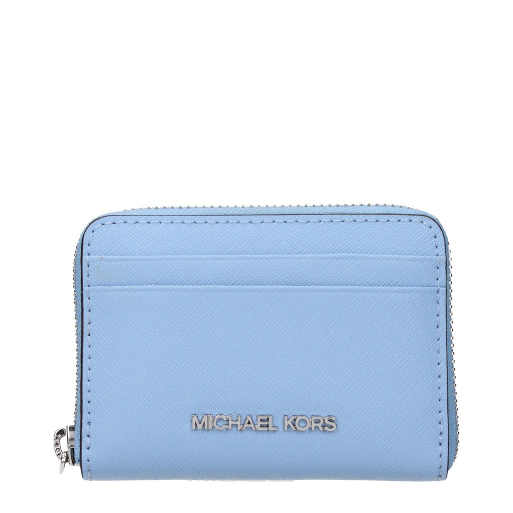 Michael Kors Jet Set Travel Compacte portemonnee met ritssluiting – Lichtblauw