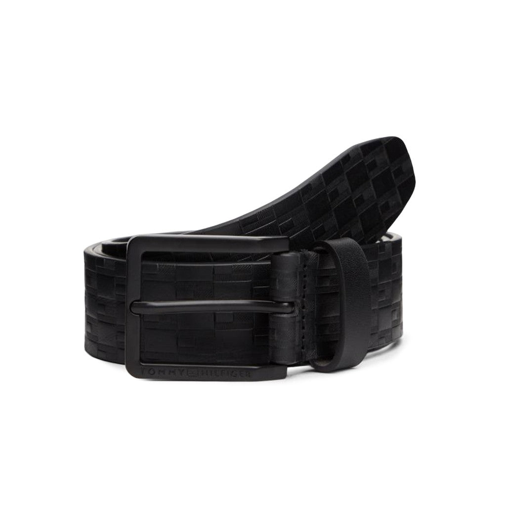 Tommy Hilfiger Leren riem Heren – Zwart