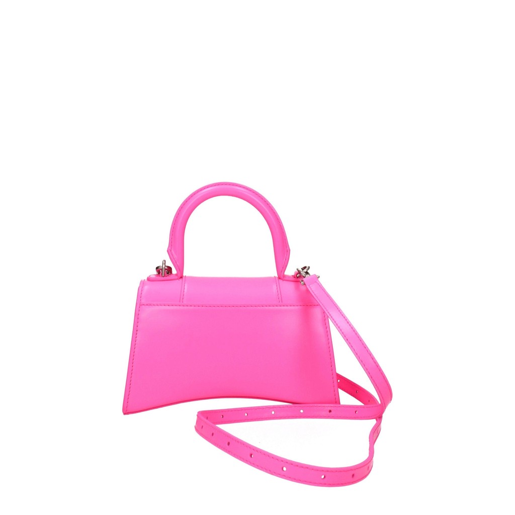 Balenciaga Hourglass XS Handtas van leer – Fluoroze