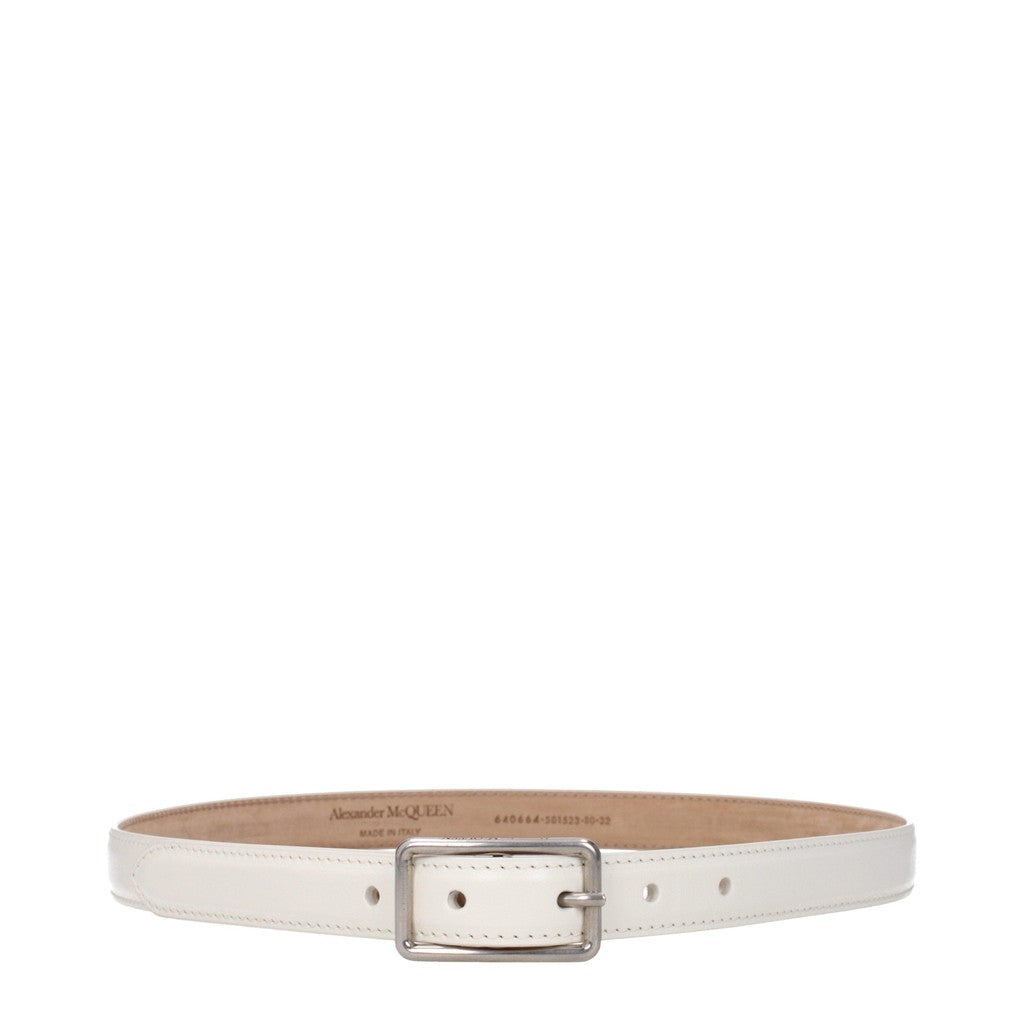 Alexander McQueen Riem met zilverkleurige details – Wit