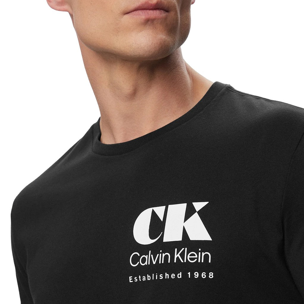 Calvin Klein T-shirt met bedrukt logo – Zwart