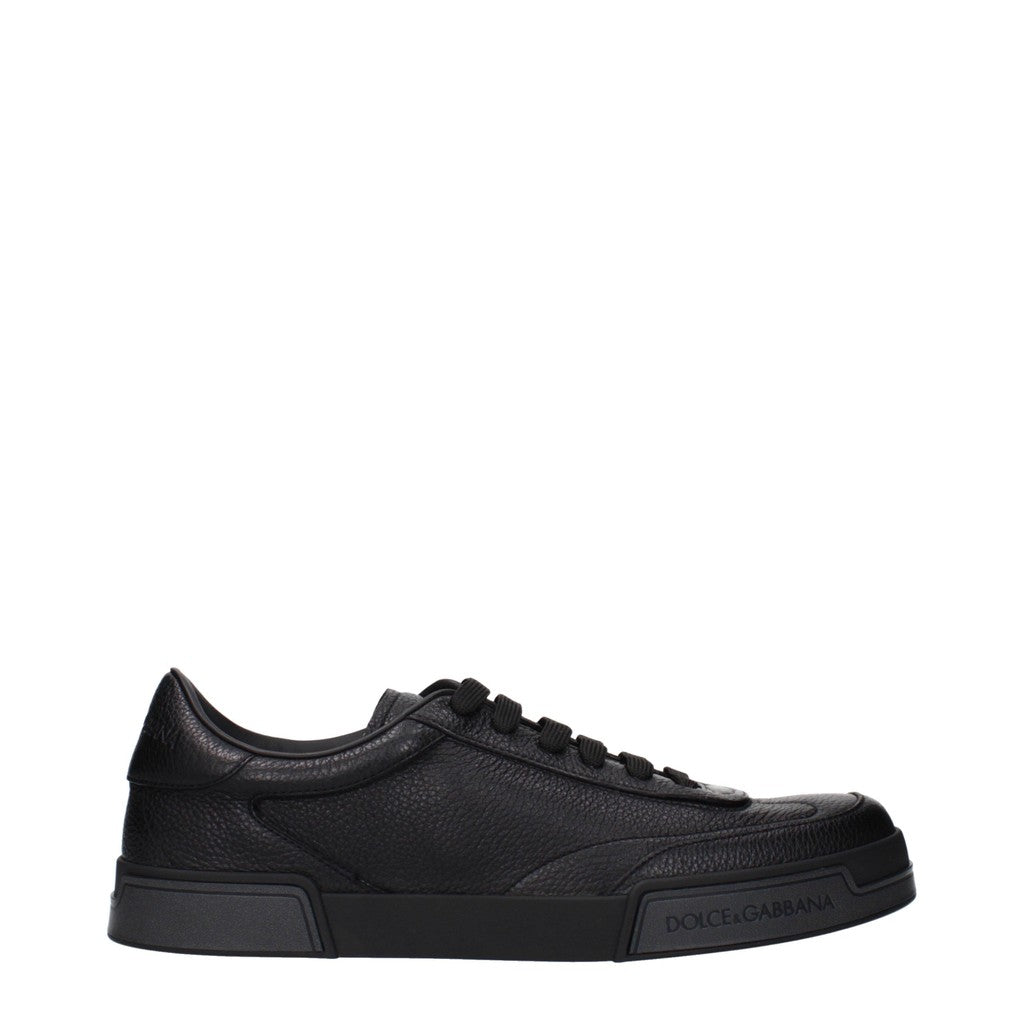 Dolce & Gabbana Sneakers met veters en leren zool – Zwart